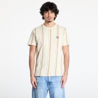 Μπλουζάκι Tommy Jeans Regular Vertical Stripe Tee Beige XL