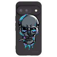 Silikónový čierny obal pre Google Pixel 9 - EARTH - Lebka 3.0