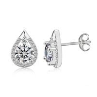 Olivie Strieborné náušnice KVAPKA MOISSANITE 9741