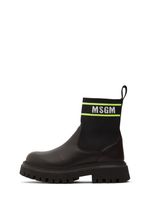 Calf & Knit Pull-on Boots W/logo