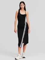 Karl Lagerfeld Logo Tape Jersey Rochie Negru