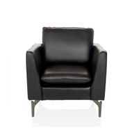 MID.YOU KŘESLO, kůže, černá