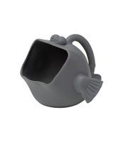 Scrunch Silikoneimer und -kanne 2in1 in Form eines Fisches, Anthracite Grey