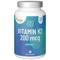 Essentials Vitamin K2 200 μg MK-7 (vitaMK7®) - 99.8% rein. 30 Kapseln. Vegan, GVO-frei, ohne künstliche Zusätze | Sensilab