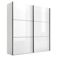 Moderano ŠAT. SKRIŇA S POSUV. DVERAMI, biela, 200/222/68 cm