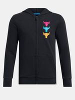 Under Armour Project Rock Boys LS FZ HD Mikina dětská Černá