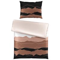 Novel POSTEĽNÁ BIELIZEŇ, satén, čierna, biela, taupe, 140/200 cm