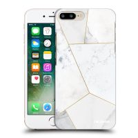 Silikónový čierny obal pre Apple iPhone 8 Plus - White tile