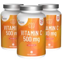 Essentials Vitamin C 500 mg hochdosiert – vegan, 90 Kapseln