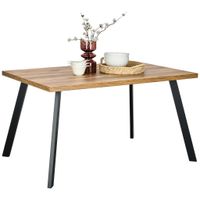 Hom`in JEDÁLENSKÝ STÔL, čierna, farba duba, 140/90/76 cm