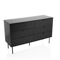 MID.YOU KOMODA, čierna, 120/40/75 cm