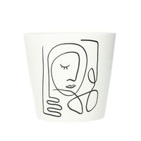 Ozdobný květináč Face I výška 12cm