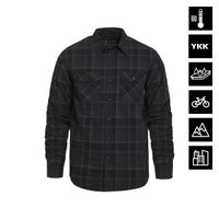 HORSEFEATHERS Vodoodpudivá zateplená košeľa Dough - anthracite BLACK velikost S