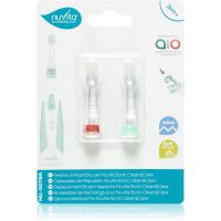 Nuvita Sonic Clean&Care Replacement Brush Heads резервни накрайници за сонична четка за зъби с батерии за бебета Sonic Clean&Care Small Red/Green 3 m+