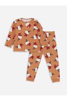 LC Waikiki LCW baby Crew Neck Printed Baby Boy Pajama Set