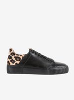 Black women's patterned leather sneakers Högl Blade - Women's