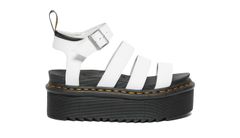 Dr. Martens Blaire Quad Hydro Leather Platform Sandals W Dámske - Sandále Dr. Martens - Biela - DM27296100-6.5 - Size: 6.5