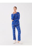 LC Waikiki Women's Crew Neck Disney Printed Long Sleeve Pajamas Set