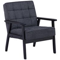 Ti'me KRESLO, drevo, textil, sivá