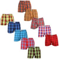 10PACK pánské trenky Styx klasická guma vícebarevné (10A9101135) XL