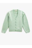 Koton Basic Knitwear Cardigan Soft Textured Long Sleeve V-Neck Buttoned