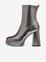 Women's ankle boots with heels in silver color Tamaris - Women's