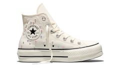 Converse Chuck Taylor All Star Lift Platform Mini Studs Offwhite Dámske - Tenisky Converse - Krémová - A19140C-3.5 - Size: 3.5