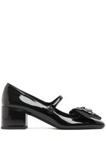 50mm Bowjane Satin Mary Jane Pumps