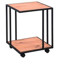 PRÍRUČNÝ STOLÍK, čierna, farba duba