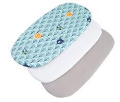 Medi Partners 3 – Pak – Fitted sheet for stroller – cotton – Forest – White – Gray