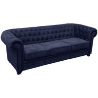 Livetastic SEDAČKA CHESTERFIELD, drevo, textil, kompozitné drevo, modrá