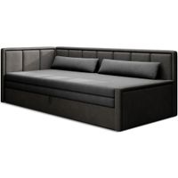 MID.YOU LEŇOŠKA, textil, antracitová, čierna