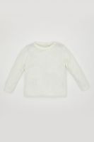 DEFACTO Baby Girl Ecru Crew Neck Basic Plain Knitwear Sweater X8187a224au