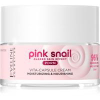 Eveline Cosmetics Pink Snail Glazed Skin Effect Mirdzumu piešķirošs un krunciņas izlīdzinošs krēms 50 ml