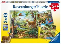 Zvířata v lese, ZOO a domácí zvířata - puzzle z kategorie Maxi dílky