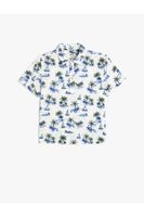 Koton Short Sleeve Shirt Palm Tree Printed Cotton