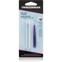 Tweezerman Mini Slant pinceta s poševno konico mini s potovalnim etuijem Lavender 1 kos