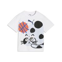 PUMA Sporty Cats Relaxed Graphic T-Shirt Kinder, Accessoires, Weiß, 6-7Y