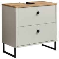 MID.YOU SKRINKA POD UMÝVADLO, kašmírová, farba duba, kašmírová, 60/60/35 cm