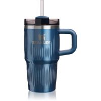 Stanley Quencher H2.O Fluted Tumbler термостакан із неіржавної сталі з трубочкою малий Glacial Blue Shine 590 мл