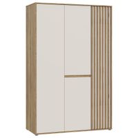 Hom`in SKRIŇA S OTOČNÝMI DVERAMI, farba duba, piesková, 128,7/200/54 cm