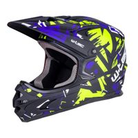 Downhill přilba W-TEC Richpike Green a Blue Madness L (59-60)
