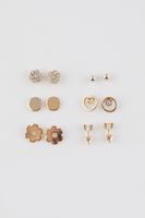 DEFACTO Women&#39;s 6-Piece Gold Earrings