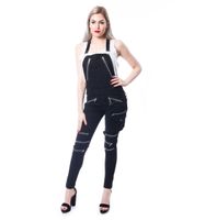 Damen Hose Vixxsin - NOCTURNAL DUNGAREES - SCHWARZ S