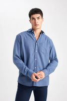 DEFACTO Regular Fit Textured Pocket Detail Long Sleeve Shirt