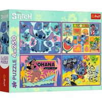 Trefl Puzzle 4 x 250 dílků Lilo and Stitch