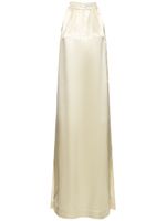 Morene Silk Blend Halter Neck Long Dress
