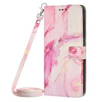 ART MARBLE Ovitek za denarnico s paščkom Motorola Moto G13 / G23 / G53 5G ROSE GOLD