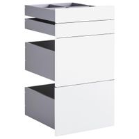 Hom`in SADA ZÁSUVIEK, biela, 45,3/83/46,8 cm