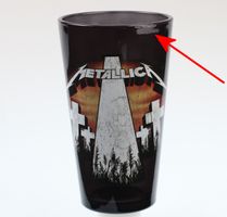 Metallica Glas - Master of Puppets - BESCHÄDIGT